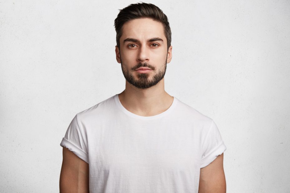 man with white t-shirt